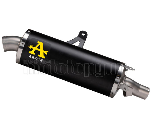 SCARICO OMOLOGATO ARROW MAXI RACE-TECH IN ALLUMINIO NERO COMPATIBILE CON HONDA AFRICA TWIN CRF 1100 L 2024