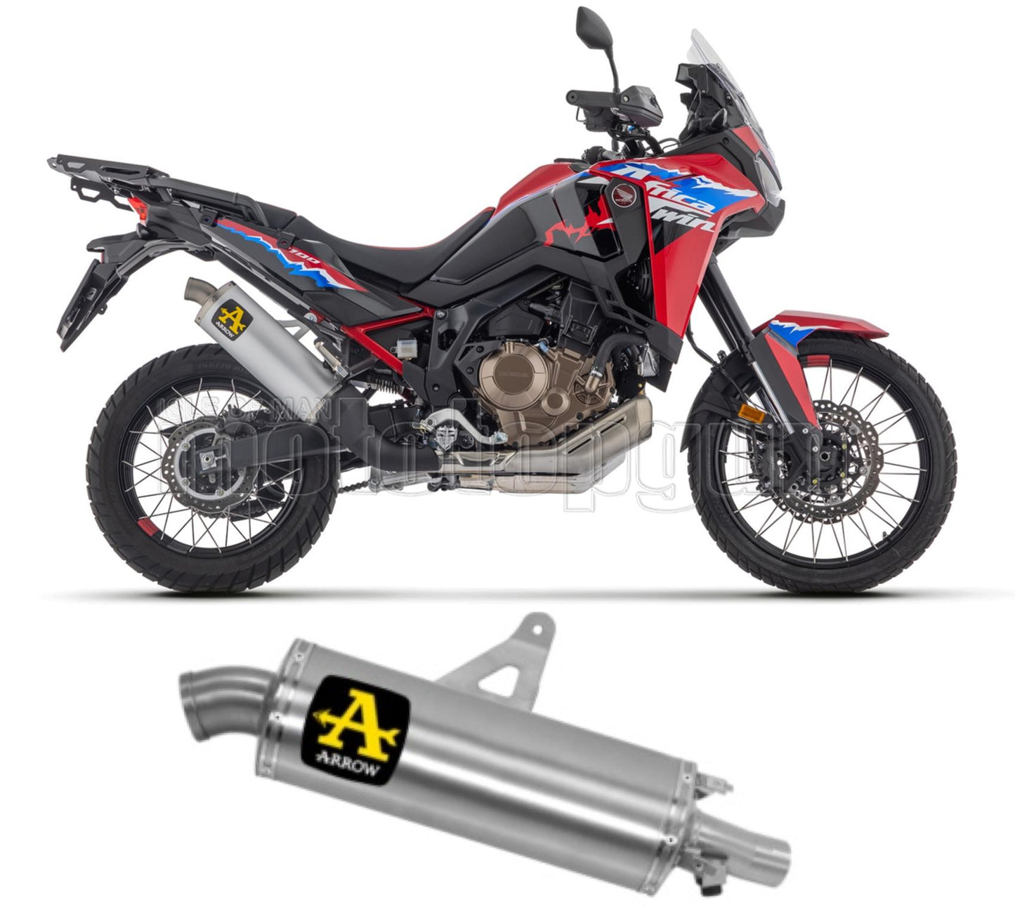 SCARICO OMOLOGATO ARROW MAXI RACE-TECH IN TITANIO COMPATIBILE CON HONDA AFRICA TWIN CRF 1100 L 2024
