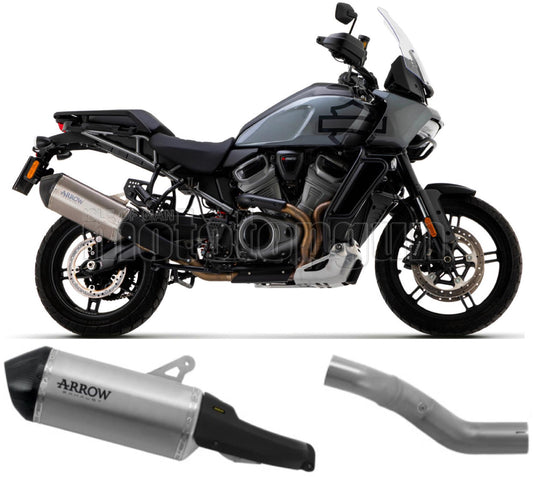 SCARICO OMOLOGATO ARROW SONORA IN TITANIO CON FONDELLO IN CARBY COMPATIBILE CON HARLEY DAVIDSON PAN AMERICA 1250 20/23