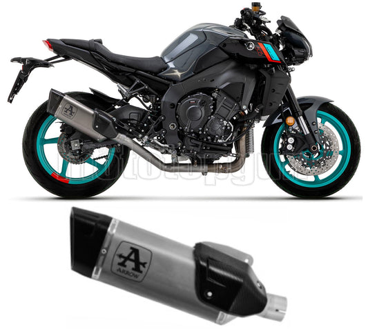 SCARICO COMPLETO OMOLOGATO CATALIZZATO ARROW PISTA IN TITANIO CON FONDELLO IN CARBY COMPATIBILE CON YAMAHA MT10 MT-10 22/23