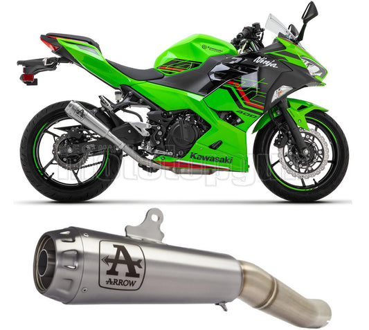 SCARICO OMOLOGATO ARROW PRO-RACE IN NICHROM CON FONDELLO IN INOX COMPATIBILE CON KAWASAKI NINJA 400 2023