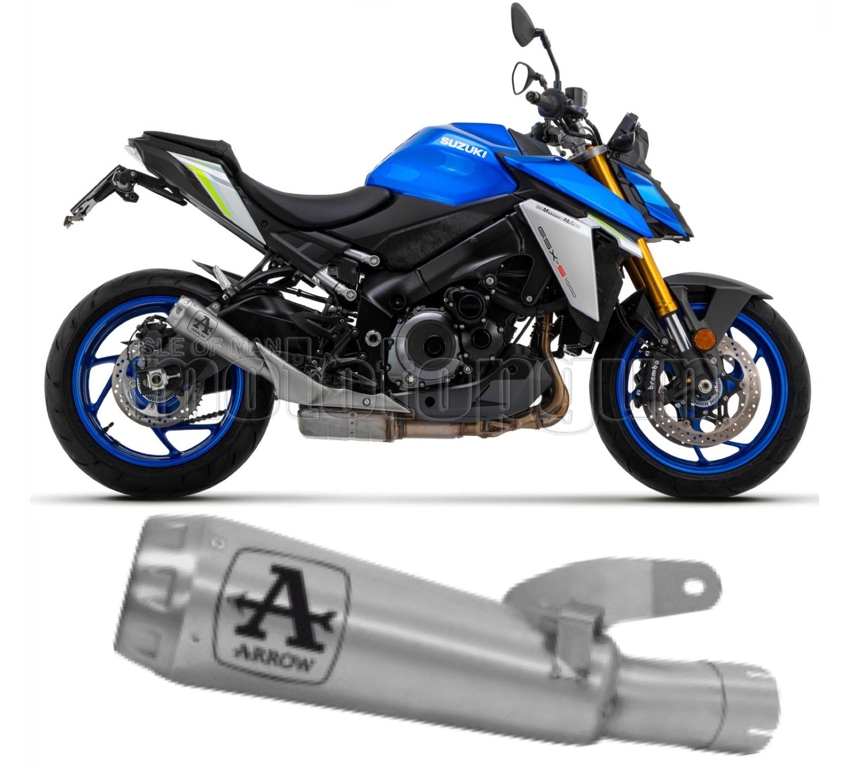 SCARICO OMOLOGATO OPEN ARROW PRO-RACE IN NICHROM CON FONDELLO IN INOX COMPATIBILE CON SUZUKI GSX-S 1000 21/23
