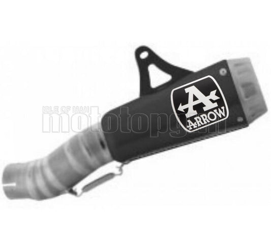 SCARICO OMOLOGATO OPEN ARROW PRO-RACE IN ALLUMINIO NERO CON FONDELLO IN INOX COMPATIBILE CON KAWASAKI ZX-10R ZX-10 R 21/23