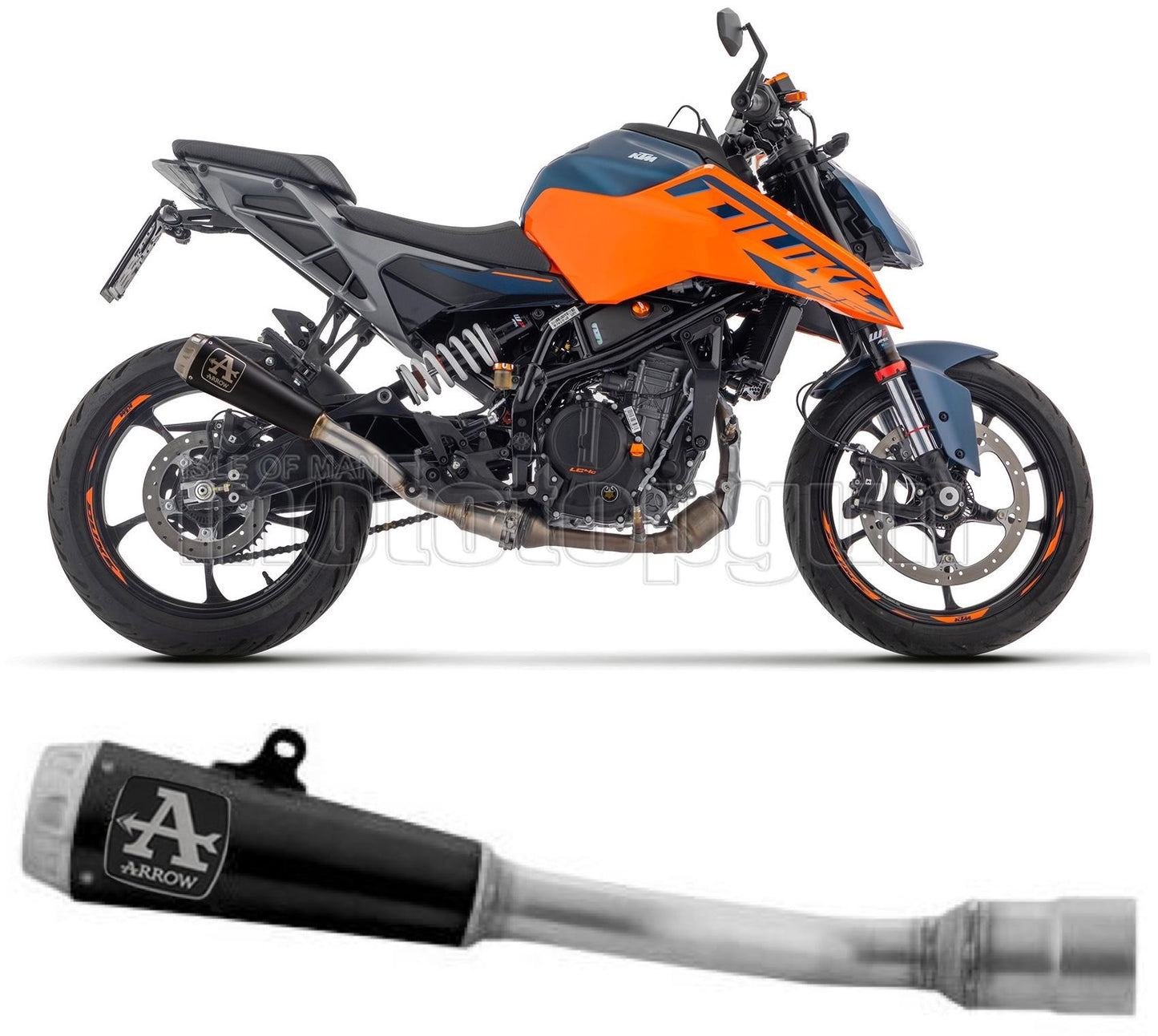 SCARICO OMOLOGATO ARROW PRO-RACE IN NICHROM NERO COMPATIBILE CON KTM DUKE 125 2024