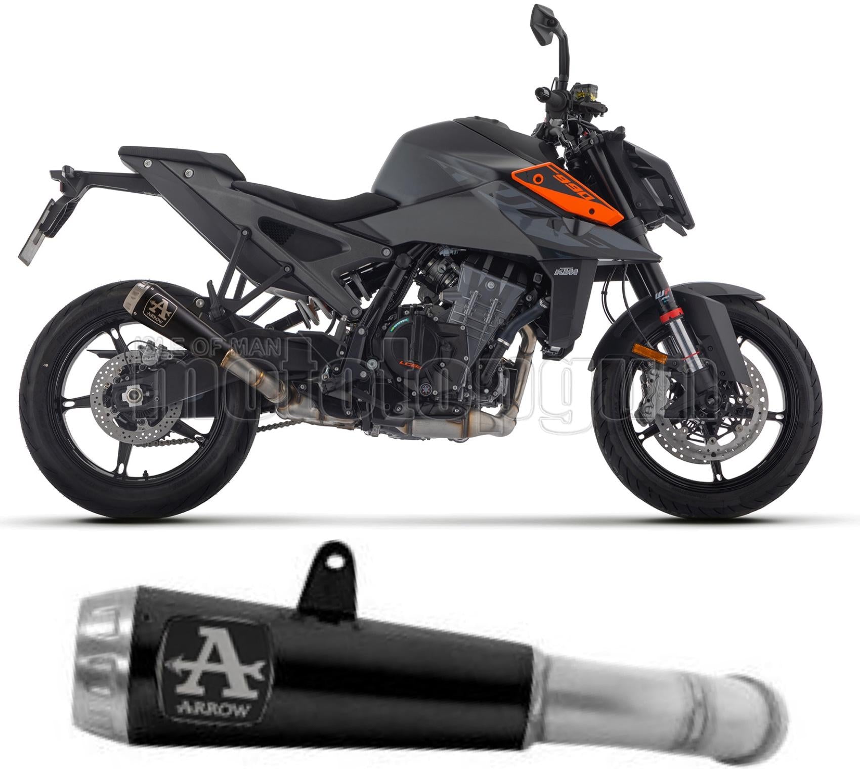 SCARICO OMOLOGATO ARROW PRO-RACE IN NICHROM NERO COMPATIBILE CON KTM DUKE 990 2024