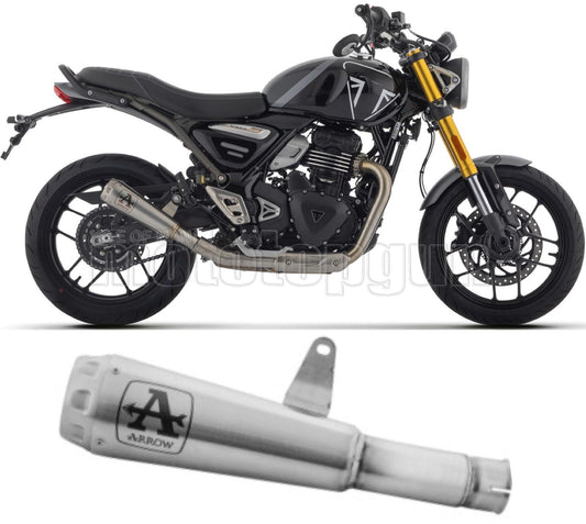 SCARICO OMOLOGATO ARROW PRO-RACE IN NICHROM COMPATIBILE CON TRIUMPH SPEED 400 2024