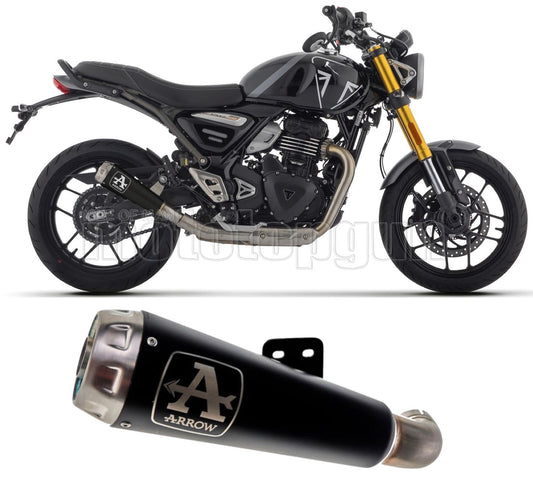SCARICO OMOLOGATO ARROW PRO-RACE IN NICHROM NERO COMPATIBILE CON TRIUMPH SPEED 400 2024