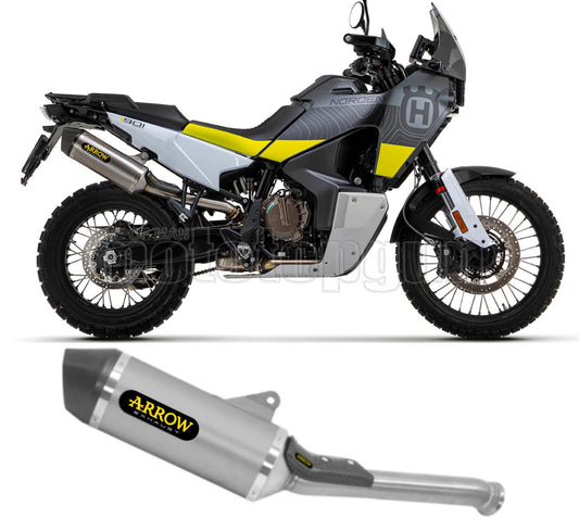 SCARICO OMOLOGATO OPEN ARROW RACE-TECH IN ALLUMINIO CON FONDELLO IN CARBY COMPATIBILE CON HUSQVARNA NORDEN 901 22/23