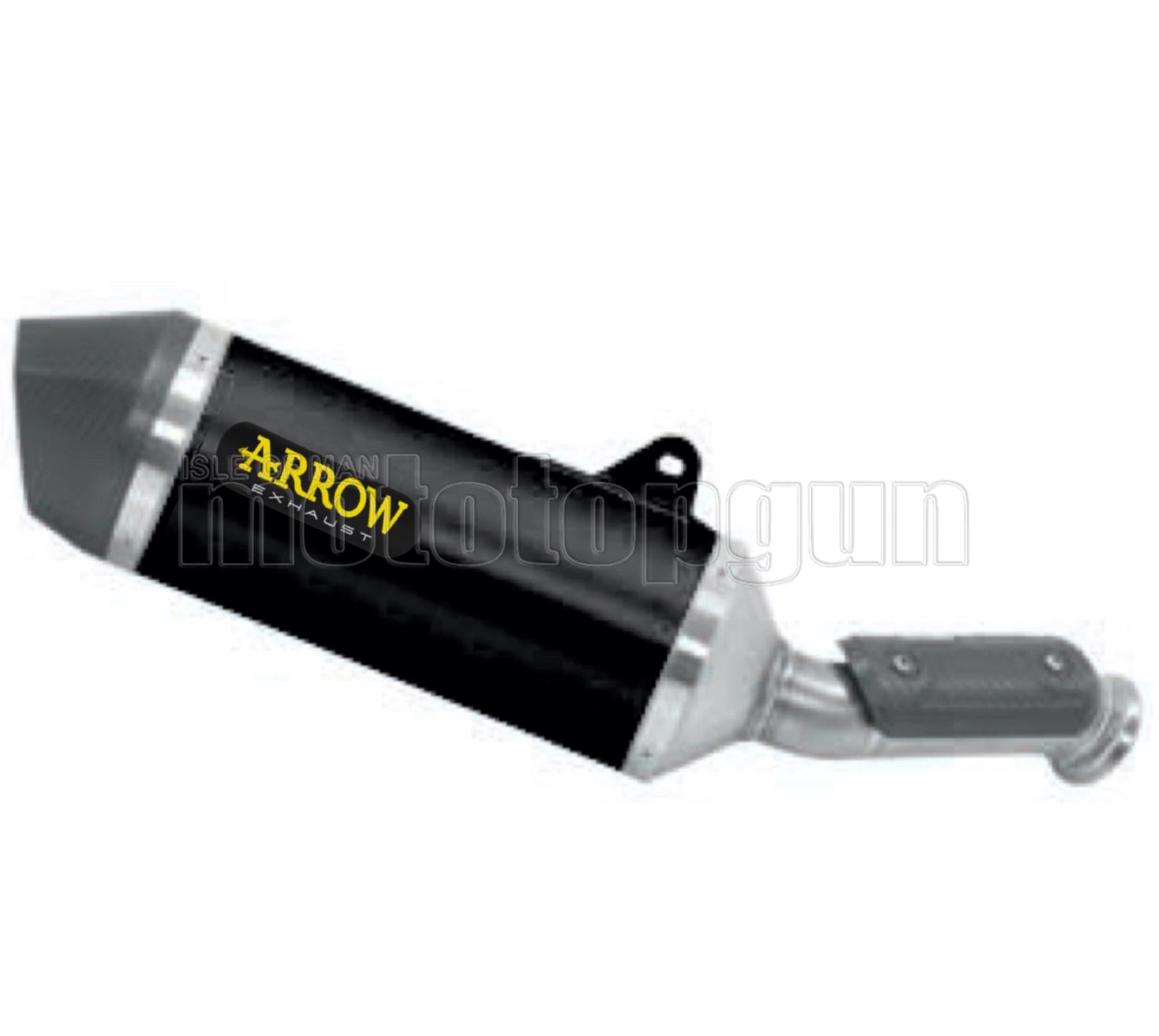 SCARICO OMOLOGATO ARROW RACE-TECH IN ALLUMINIO NERO CON FONDELLO IN CARBY COMPATIBILE CON CF MOTO 800 MT SPORT 22/23
