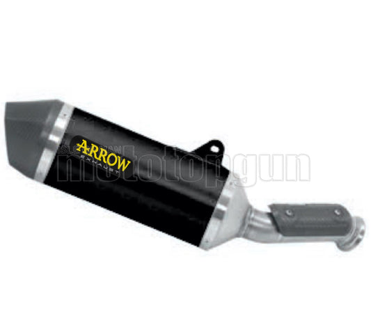 SCARICO OMOLOGATO ARROW RACE-TECH IN ALLUMINIO NERO CON FONDELLO IN CARBY COMPATIBILE CON CF MOTO 800 MT SPORT 22/23