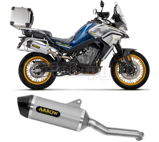 SCARICO OMOLOGATO ARROW RACE-TECH IN TITANIO CON FONDELLO IN CARBY COMPATIBILE CON CF MOTO 800 MT TOURING 22/23