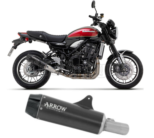 SCARICO RACE ARROW REBEL IN ALLUMINIO NERO CON FONDELLO IN CARBY COMPATIBILE CON KAWASAKI Z900 Z-900 RS 22/23