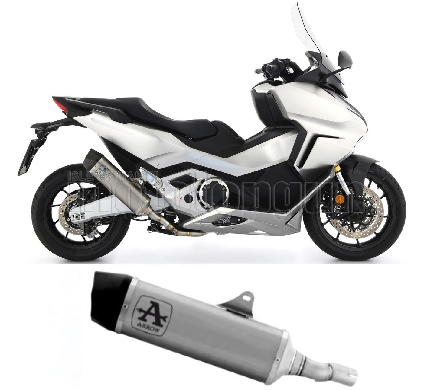 SCARICO RACE + DBKILLER ARROW INDY-RACE IN ALLUMINIO CON FONDELLO IN CARBY COMPATIBILE CON HONDA FORZA 750 21/23
