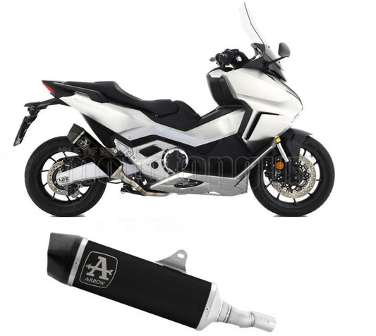 SCARICO RACE + DBKILLER ARROW INDY-RACE IN ALLUMINIO NERO CON FONDELLO IN CARBY COMPATIBILE CON HONDA FORZA 750 21/23