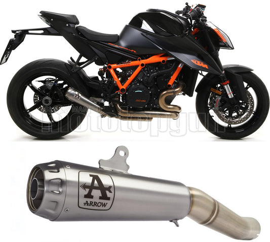 SCARICO OMOLOGATO OPEN ARROW PRO-RACE IN TITANIO CON FONDELLO IN TITANIO COMPATIBILE CON KTM 1290 SUPERDUKE R 20/23