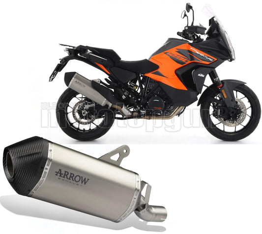 SCARICO OMOLOGATO ARROW SONORA IN TITANIO CON FONDELLO IN CARBY COMPATIBILE CON KTM 1290 SUPERADVENTURE R 21/23