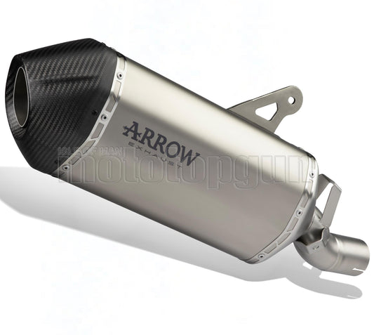 SCARICO OMOLOGATO ARROW SONORA IN TITANIO CON FONDELLO IN CARBY COMPATIBILE CON HONDA AFRICA TWIN 1000 16/19