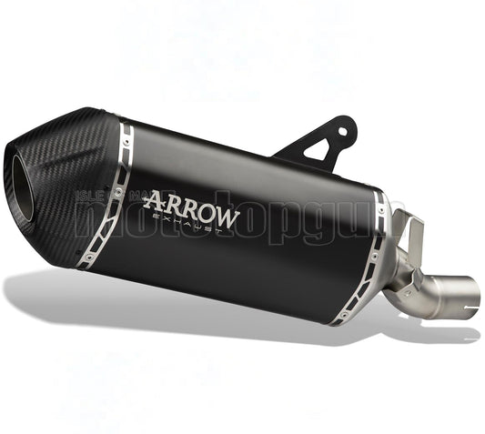 SCARICO OMOLOGATO ARROW SONORA IN TITANIO NERO CON FONDELLO IN CARBY COMPATIBILE CON BMW R1250 R-1250 GS ADVENTURE 19/23