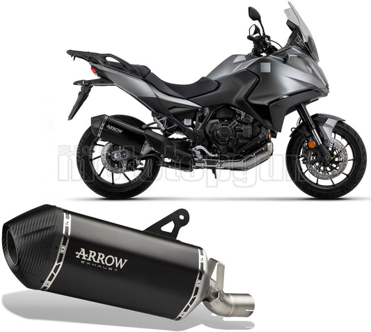 SCARICO OMOLOGATO ARROW SONORA IN TITANIO NERO CON FONDELLO IN CARBY COMPATIBILE CON HONDA NT 1100 DCT 22/23