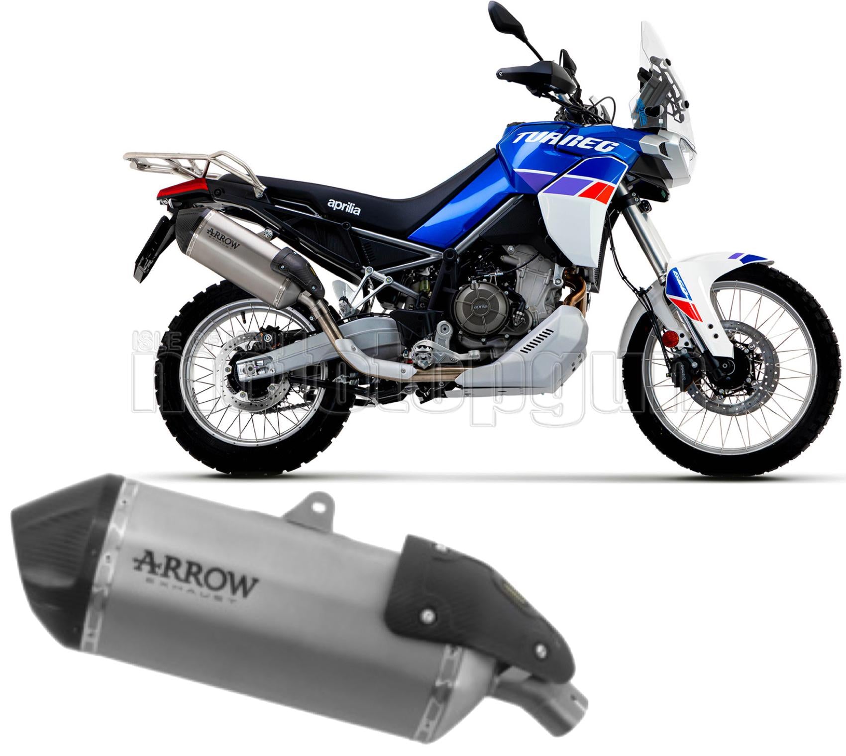 SCARICO OMOLOGATO ARROW SONORA IN TITANIO CON FONDELLO IN CARBY COMPATIBILE CON APRILIA TUAREG 660 22/23