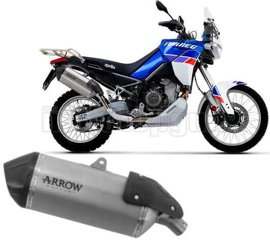 SCARICO OMOLOGATO ARROW SONORA IN TITANIO CON FONDELLO IN CARBY COMPATIBILE CON APRILIA TUAREG 660 22/23