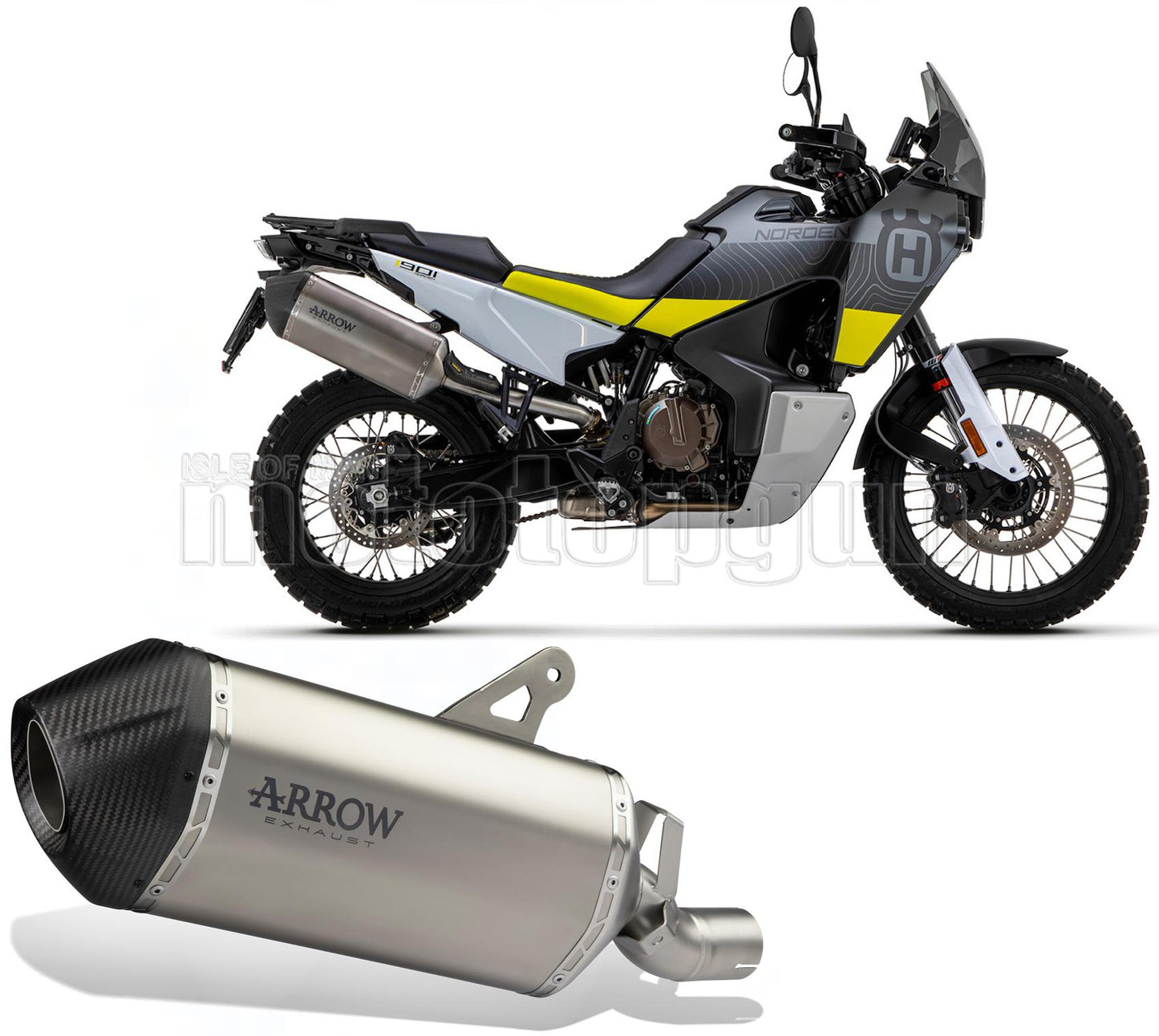 SCARICO OMOLOGATO ARROW SONORA IN TITANIO CON FONDELLO IN CARBY COMPATIBILE CON KTM 790 ADVENTURE R 19/20