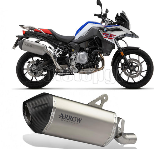 SCARICO OMOLOGATO ARROW SONORA IN TITANIO CON FONDELLO IN CARBY COMPATIBILE CON BMW F750 F-750 GS 21/23