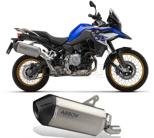 SCARICO OMOLOGATO ARROW SONORA IN TITANIO CON FONDELLO IN CARBY COMPATIBILE CON BMW F850 F-850 GS 21/23