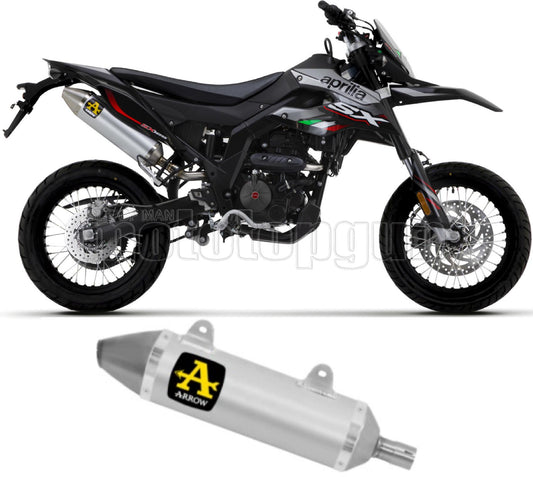 COLLETTORE ARROW THUNDER IN ALLUMINIO CON FONDELLO IN INOX COMPATIBILE CON APRILIA RX - SX 125 21/23