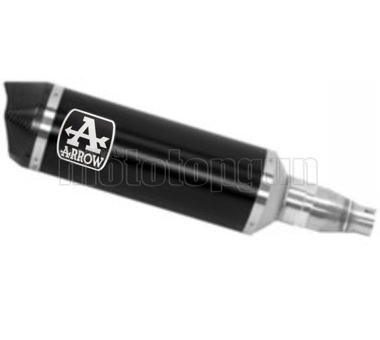 SCARICO RACE ARROW RACE-TECH IN ALLUMINIO NERO CON FONDELLO IN CARBY COMPATIBILE CON KYMCO XCITING 400 I S 21/23
