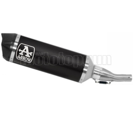 SCARICO COMPLETO COMPETITION EVO ARROW URBAN IN ALLUMINIO NERO CON FONDELLO IN CARBY COMPATIBILE CON YAMAHA XMAX X-MAX 300 21/22