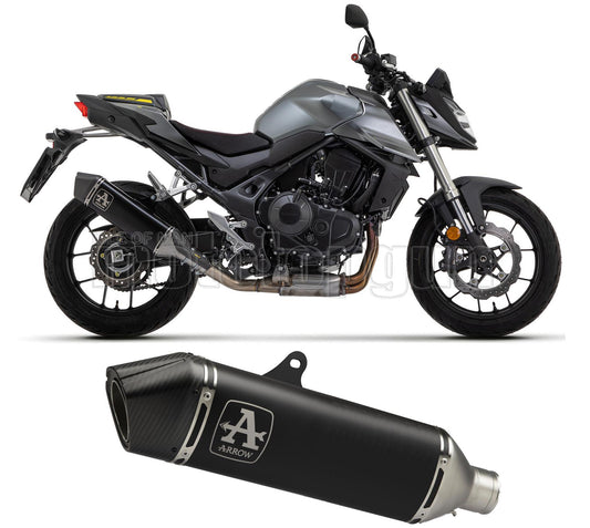 SCARICO COMPLETO OMOLOGATO CATALIZZATO ARROW VELOCE IN ALLUMINIO NERO CON FONDELLO IN CARBY COMPATIBILE CON HONDA CB 750 HORNET 2023