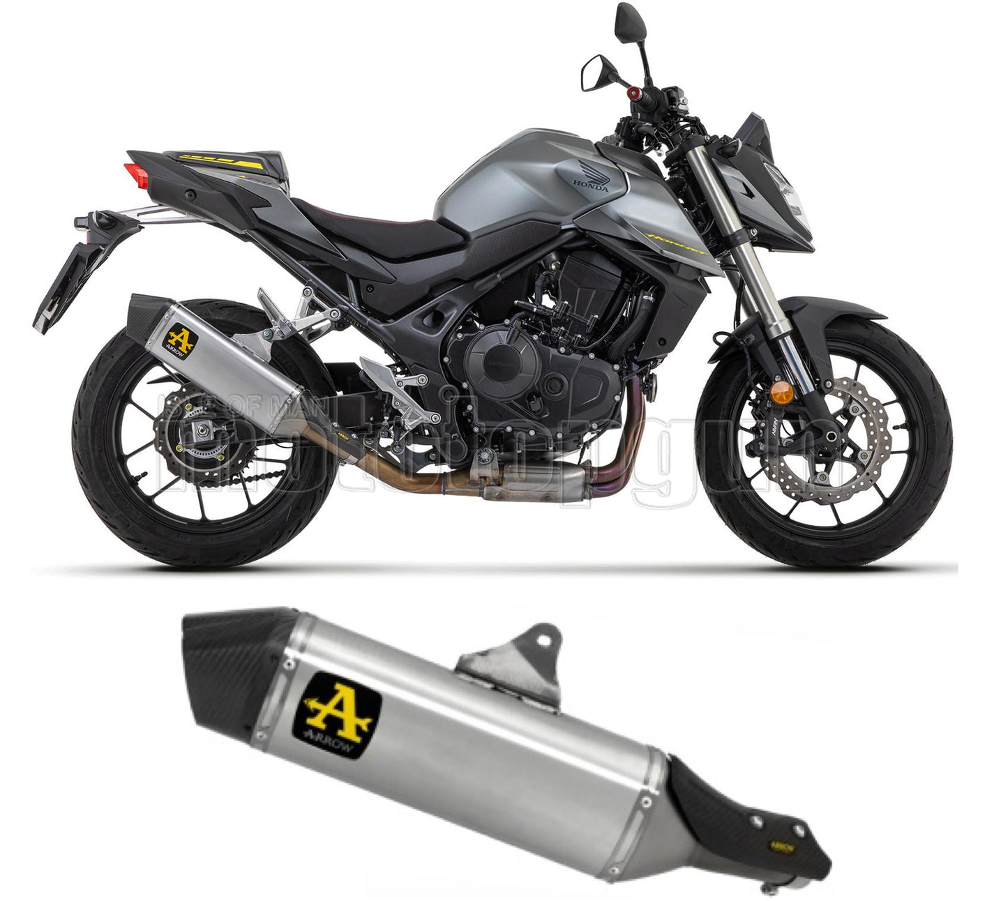 SCARICO COMPLETO OMOLOGATO CATALIZZATO ARROW VELOCE IN TITANIO CON FONDELLO IN CARBY COMPATIBILE CON HONDA CB 750 HORNET 2023
