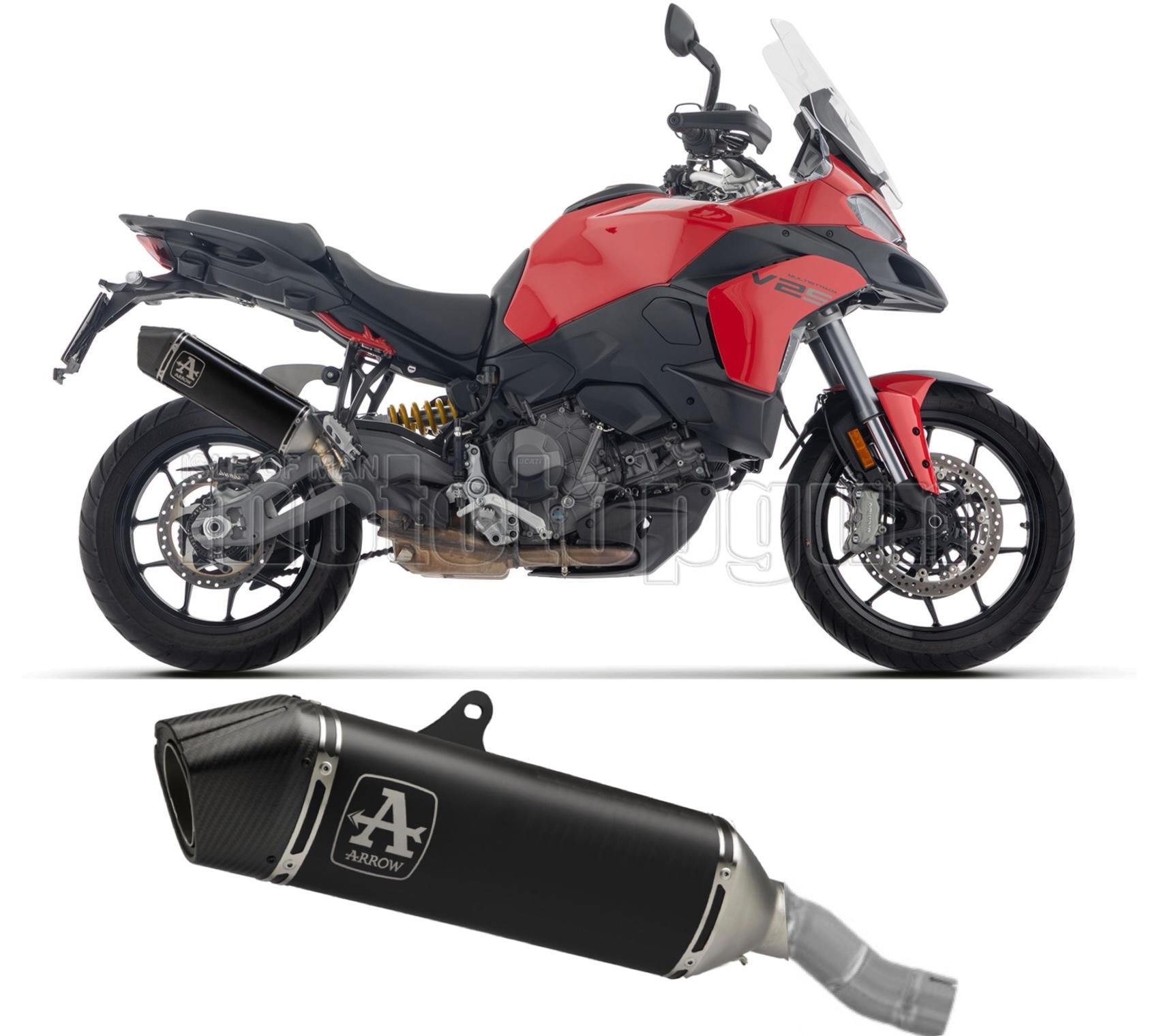 SCARICO OMOLOGATO VELOCE TITANIO NERO FONDELLO CARBY COMPATIBILE CON DUCATI MULTISTRADA V2 / S E5+ 2025