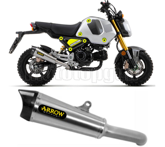 RACCORDO ARROW X-KONE IN NICHROM CON FONDELLO IN CARBY COMPATIBILE CON HONDA MSX 125 GROM 21/23
