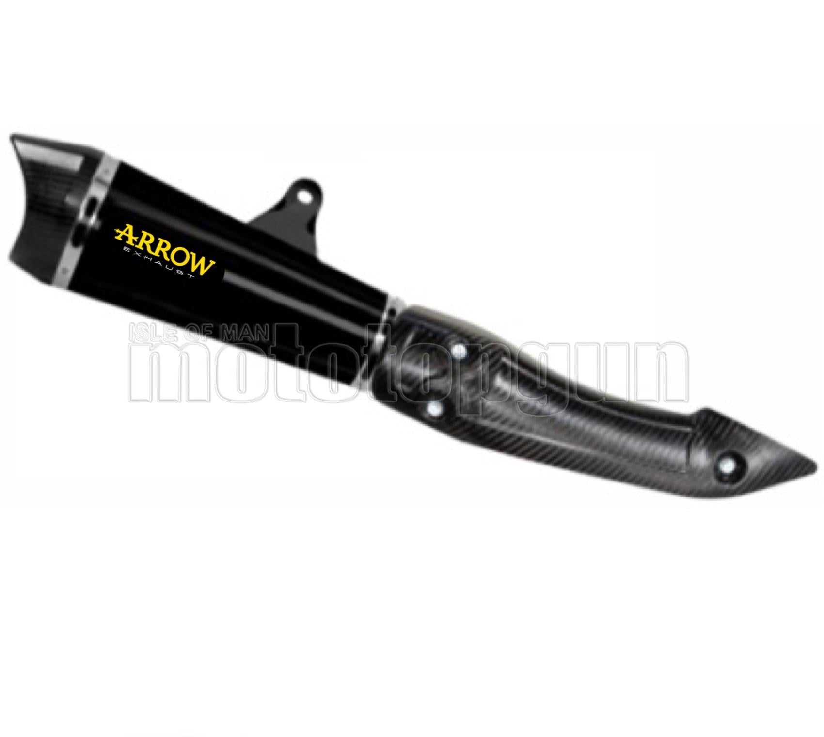 SCARICO OMOLOGATO ARROW X-KONE IN NICHROM NERO CON FONDELLO IN CARBY COMPATIBILE CON KAWASAKI Z125 Z-125 21/23