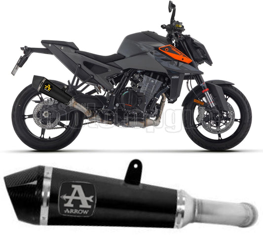 SCARICO OMOLOGATO ARROW X-KONE IN NICHROM NERO CON COPPA IN CARBONIO COMPATIBILE CON KTM DUKE 990 2024