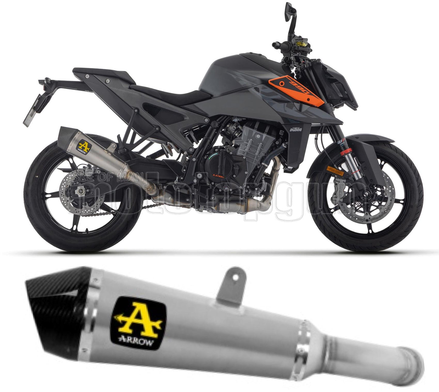 SCARICO OMOLOGATO ARROW X-KONE IN TITANIO CON COPPA IN CARBONIO COMPATIBILE CON KTM DUKE 990 2024