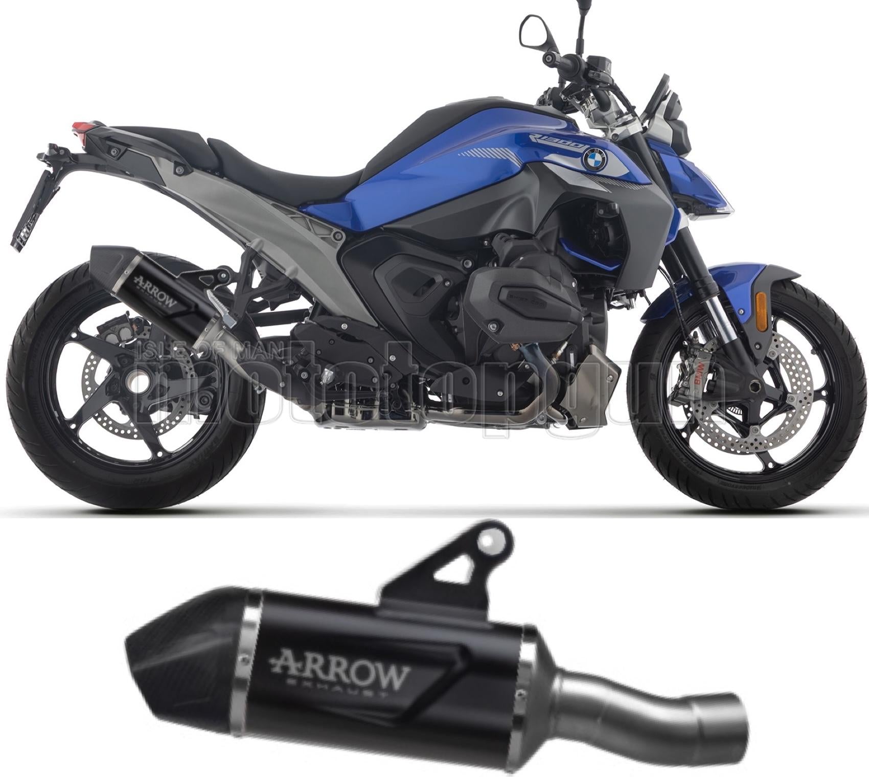 ARROW SCARICO OMOLOGATO INDY-RACE EVO ALLUMINIO NERO FONDELLO CARBY COMPATIBILE CON BMW R 1300 R 25/26