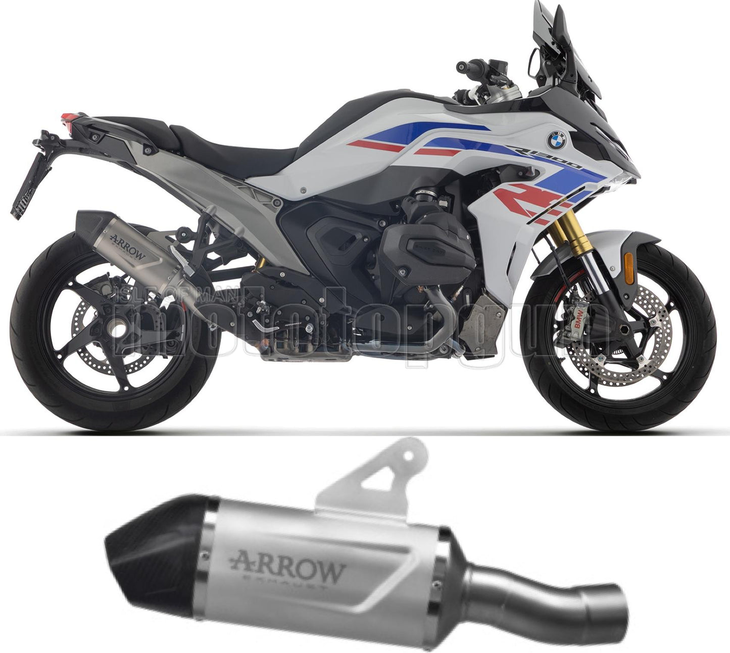 ARROW SCARICO OMOLOGATO INDY-RACE EVO TITANIO FONDELLO CARBY COMPATIBILE CON BMW R 1300 RS 25/26