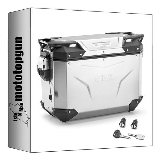 GIVI VALIGIA LATERALE SINISTRA OBKEV37AL MONOKEY CAM-SIDE TREKKER OUTBACK EVO SMART ALLUMINIO + SERRATURA 37 LT 