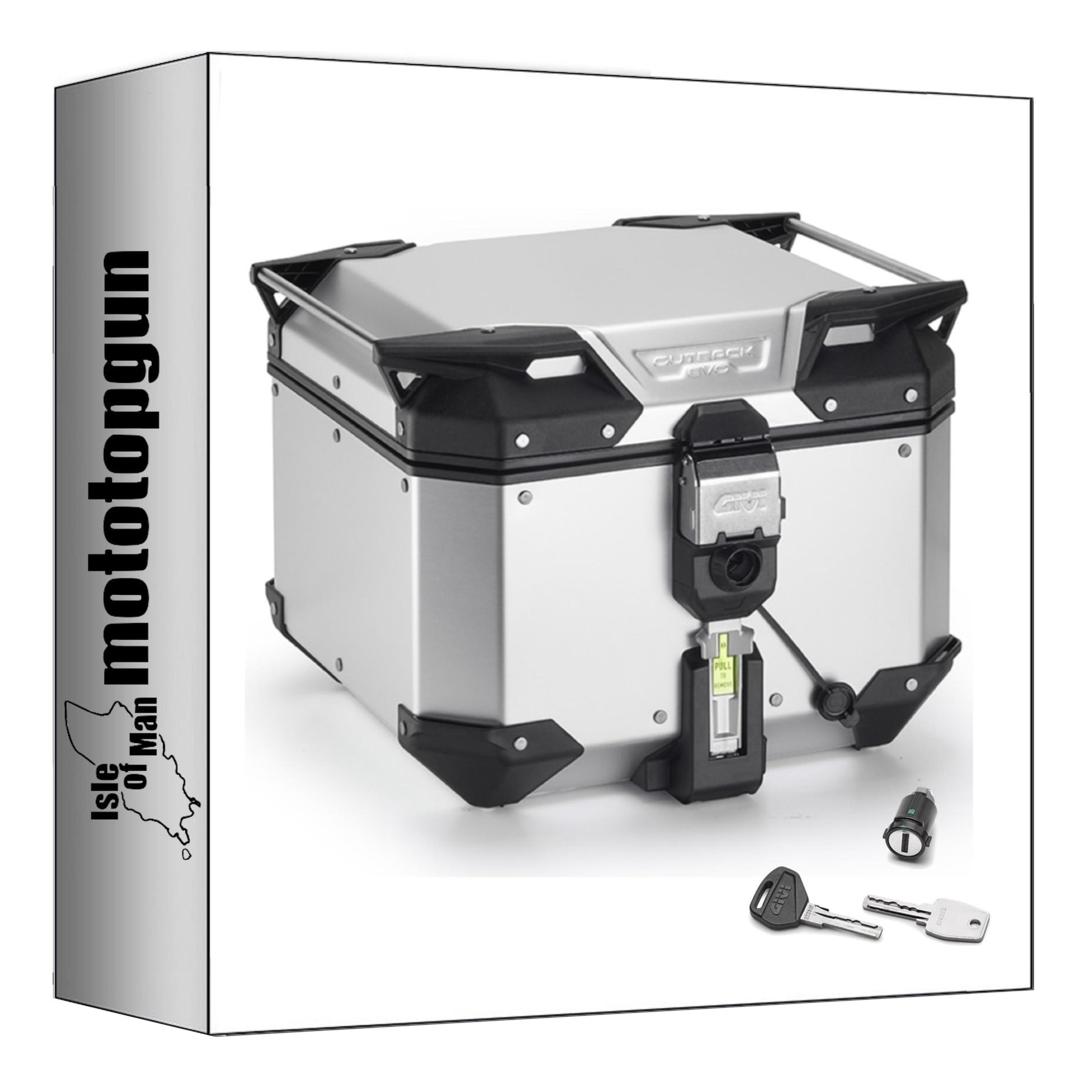 GIVI BAULETTO OBKEV42AA MONOKEY TREKKER OUTBACK EVO SMART ALLUMINIO ANODIZZATO 42 LT + ATACCO COMPATIBILE CON HONDA ADV 350 22/24