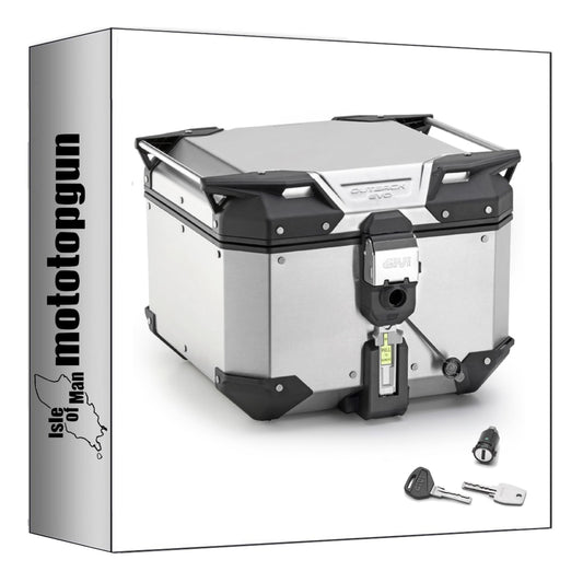 GIVI BAULETTO OBKEV42A MONOKEY TREKKER OUTBACK EVO SMART ALLUMINIO 42 LT + ATACCO COMPATIBILE CON YAMAHA T-MAX 500 08/11