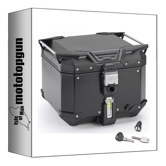 GIVI BAULETTO OBKEV42B MONOKEY TREKKER OUTBACK EVO SMART ALLUMINIO NERO 42 LT + ATACCO COMPATIBILE CON SUPER SOCO CPX 21/24