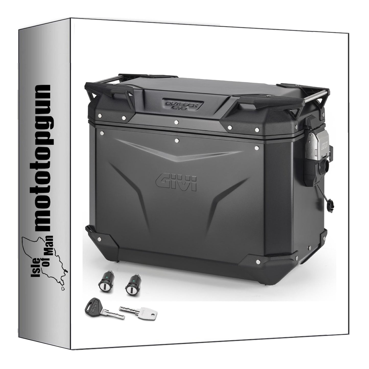 GIVI VALIGIA LATERALE DESTRA OBKEV44BR MONOKEY CAM-SIDE TREKKER OUTBACK EVO SMART ALLUMINIO NERO + SERRATURA 44 LT 