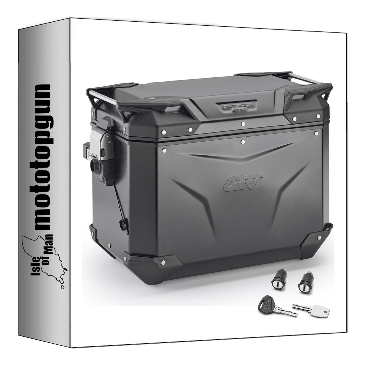 GIVI VALIGIA LATERALE SINISTRA OBKEV48BL MONOKEY CAM-SIDE TREKKER OUTBACK EVO SMART ALLUMINIO NERO + SERRATURA 48 LT 