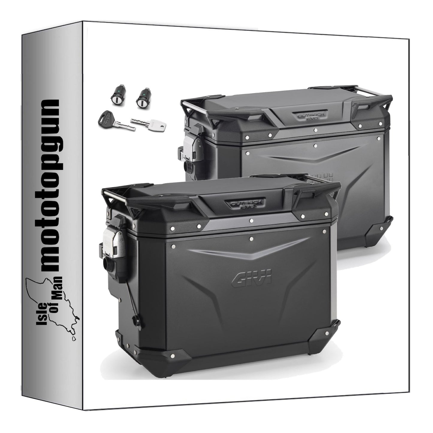 GIVI VALIGIE LATERALI OBKEV48BL + OBKEVS40BR MONOKEY CAM-SIDE TREKKER OUTBACK EVO SMART NERO DX SCANTONATA 88 LT + ATACCO COMPATIBILE CON HONDA CRF 1100 L AFRICA TWIN ADVENTURE SPORTS 20/23