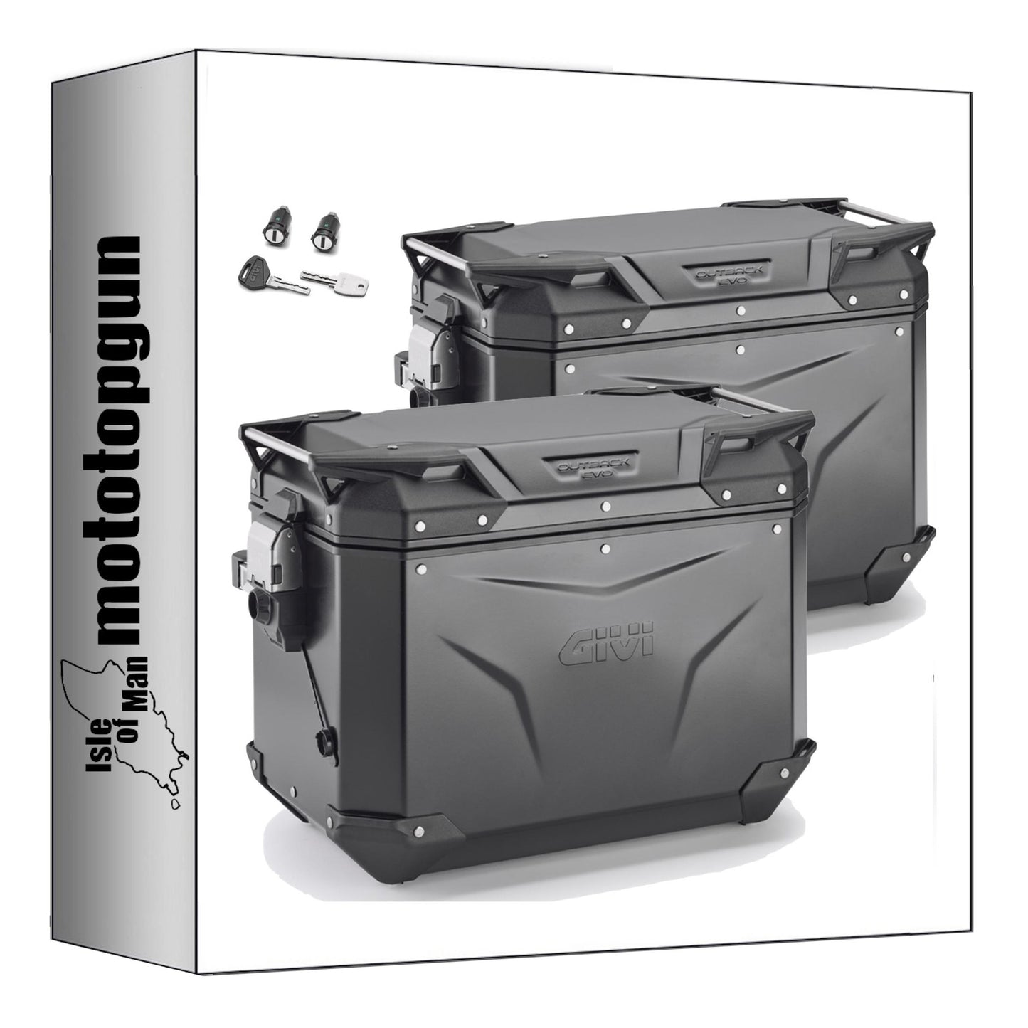 GIVI VALIGIE LATERALI OBKEV48BL + OBKEV48BR MONOKEY CAM-SIDE TREKKER OUTBACK EVO SMART ALLUMINIO NERO + SERRATURA 96 LT + ATACCO COMPATIBILE CON HARLEY DAVIDSON PAN AMERICA 1250 21/23