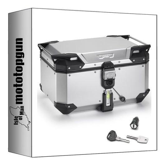 GIVI BAULETTO OBKEV58AA MONOKEY TREKKER OUTBACK EVO SMART ALLUMINIO ANODIZZATO 58 LT + ATACCO COMPATIBILE CON ROYAL ENFIELD HIMALAYAN 450 2024