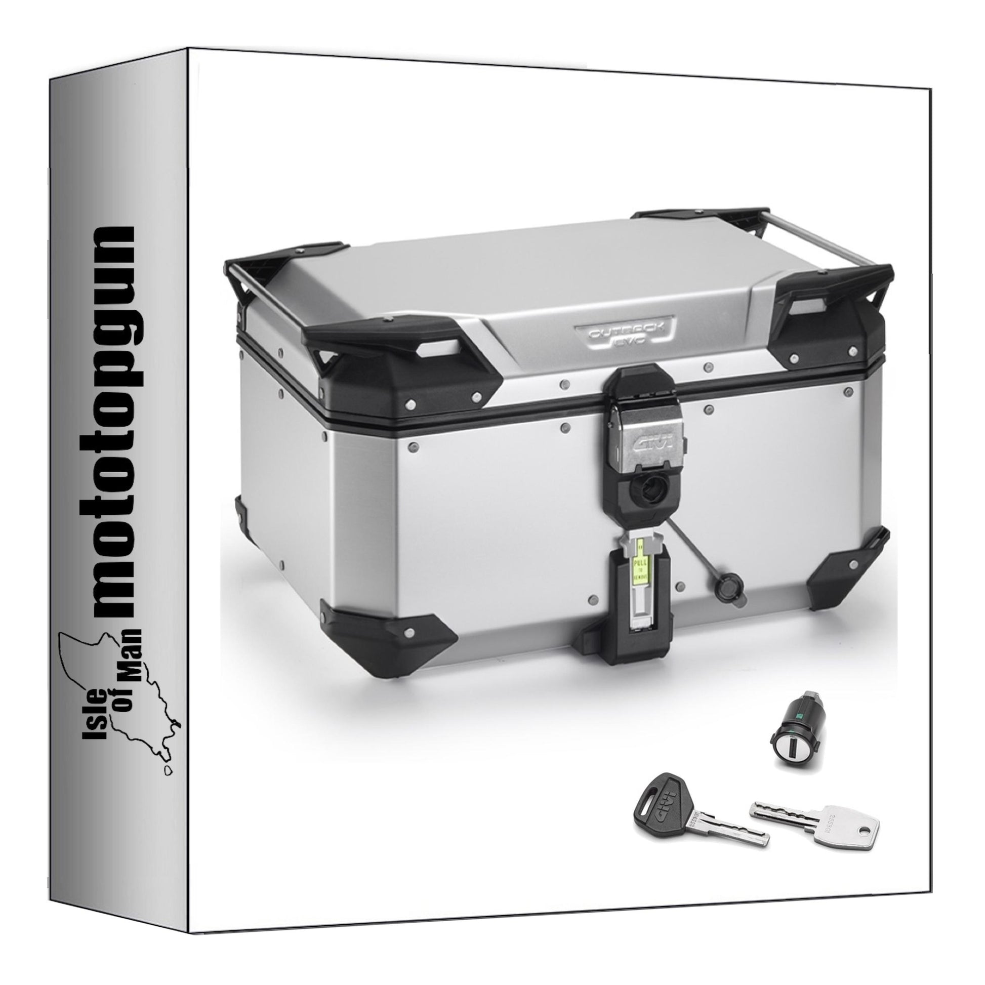 GIVI BAULETTO OBKEV58AA MONOKEY TREKKER OUTBACK EVO SMART ALLUMINIO ANODIZZATO 58 LT + ATACCO COMPATIBILE CON YAMAHA XSR700 16/21
